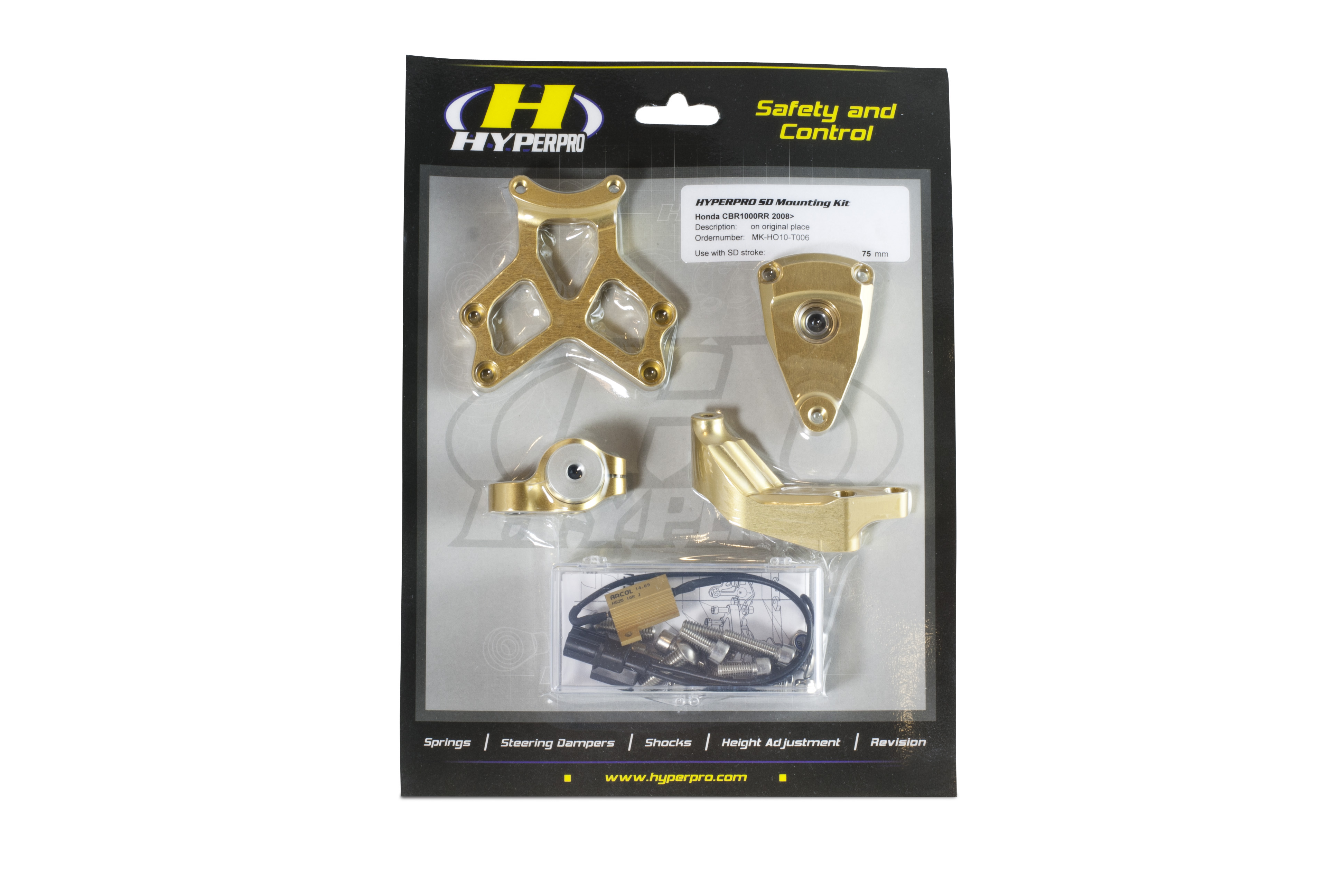 Das Hyperpro Montagekit besteht aus allem, was zur Montage eines Hyperpro Lenkungsdämpfers benötigt wird. Passgenauigkeit am Fahrzeug und Verarbeitung sind sind auf höchstem Niveau. Lieferbar in schwarz und Gold.
